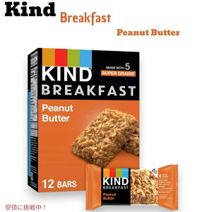 �J�C���h Kind �u���b�N�t�@�X�g �s�[�i�b�c�o�^�[�o�[ 6�ܓ� �v���e�C���o�[ Breakfast Bars - Peanut Butter 10.58oz