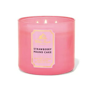 Bath and Body Works 3-Wick Candle STRAWBERRY POUND CAKE 14.5 oz / 411 g / oXAh{fB[NX 3cLh [Xgx[pEhP[L]