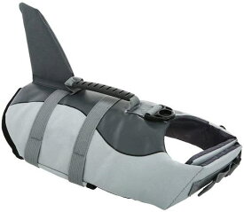 Queenmore Dog Safety Vest High Buoyancy Medium / 犬用 セーフティベスト 優れた浮力 ライフベスト Mサイズ [グレー・サメ]