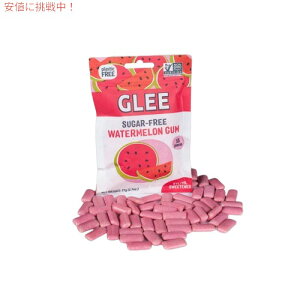 Glee Gum Sugar-Free Gum Pouch, Wild Watermelon, 55 Count / グリーガム シュガーフリー ガム [ワイルドウォーターメロン味] 55粒入り