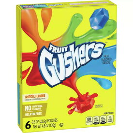 Fruit Gushers Tropical Flavored Fruit Snacks / フルーツグッシャー [トロピカルフレーバー] フルーツスナック 6袋入り（136g）