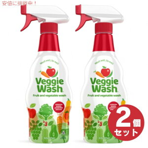 2�Z�b�g VEGGIE WASH �x�W�[�E�H�b�V�� �ʕ��Ɩ�؂̐��p��� 473ml / 16 fl oz Beaumount Products Fruit and Vegetable Wash