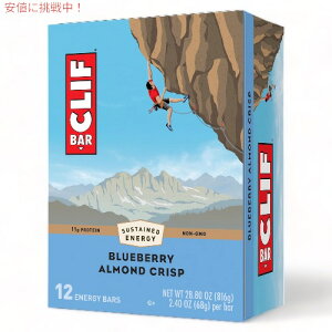 CLIF Bar Energy Bar, Blueberry Almond Crisp �N���t�o�[ �G�i�W�[�o�[ [�u���[�x���[ �A�[�����h�N���X�v] 12����