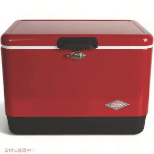 Coleman 54 Quart Steel Belted Cooler Red / �R�[���}�� �X�`�[���x���g �N�[���[�{�b�N�X 54 Quart 85�ʎ��[ ��e�� �ۗ�{�b�N�X ���b�h 3000003539