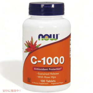 Now #0680 C-1000 Sustained Release with Rosehips 100tab / �i�E C-1000�{���[�Y�q�b�v 100�^�u���b�g