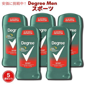 �y5�Z�b�g�zDegree �f�B�O���[ �����Y �f�I�h�����g [�X�|�[�c] 76g Deodrant Mens Sport 2.7oz Pack of 5