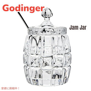 �W�����r �t�^�t�� �X�v�[���t�� �N���X�^���� �ۑ��r �ۑ��e�� Godinger Jam Jar With Serving Spoon
