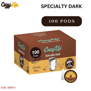 Cozy Up �R�[�W�[�A�b�v �L���[���O K�J�b�v �V���O���T�[�u �R�[�q�[�|�b�h �X�y�V�����e�B�_�[�N 100���� Single-Serve Coffee Pods Keurig K-Cup
