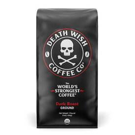 DEATH WISH COFFEE Ground Coffee Dark Roast [16 oz.] The World's Strongest Coffee / デスウィッシュコーヒー 世界一ストロングなコーヒー 挽き豆 [ダークロースト] オーガニック 454g　【粉タイプ】