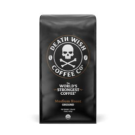 DEATH WISH COFFEE Ground Coffee Medium Roast [16 oz.] The World's Strongest Coffee / デスウィッシュコーヒー 世界一ストロングなコーヒー 挽き豆 [ミディアムロースト] オーガニック 454g　【粉タイプ】