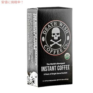 DEATH WISH COFFEE The World's Strongest Coffee Dark Roast Instant Coffee Sticks 8 packs �I�[�K�j�b�N 8�ܓ���