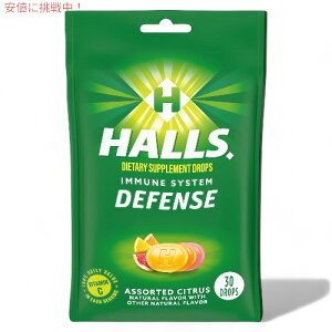 Halls Defense Vitamin C Drops Assorted Citrus 30 Drops / z[Y fBtFX r^~C hbv [A\[gVgX] 30