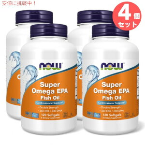 4Zbg iEt[Y NOW Foods X[p[IK EPA tBbVIC 120 IK3 DHA Super Omega EPA Fish Oil
