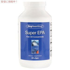 Allergy Research Super EPA Fish Oil Concentrate 200 soft gels / ���T�[�`�O���[�v �X�[�p�[ EPA + DHA 200 �\�t�g�J�v�Z�� ���⏜����