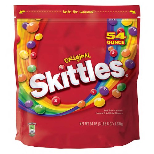 【大容量】Skittles Original Fruity Candy Party Size Bag 54oz / スキトルズ フルーツキャンディー オリジナル パーティーサイズ 1.53kg