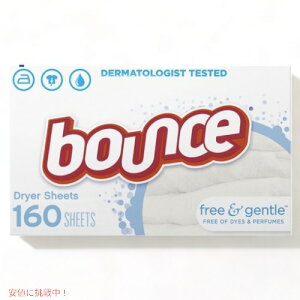 Bounce Dryer Sheets Free & Gentle Scent 160Count / oEX @p _܃V[g hC[V[g EF [t[WFg] 160