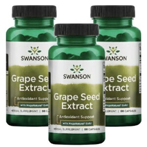 y3{ZbgIzX\ O[vV[hGLX 100 mg 60 Swanson Grape Seed Extract 100 mg 60 Capsules Pack of 3
