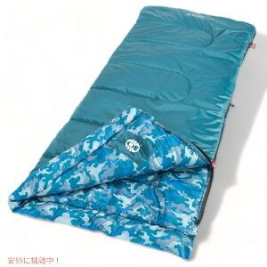 コールマン Coleman レクタングラー 子供用 寝袋 最適温度 7.2 ℃ 165cmまで対応 ブルー カモフラージュ キッズ キャンプ アウトドア