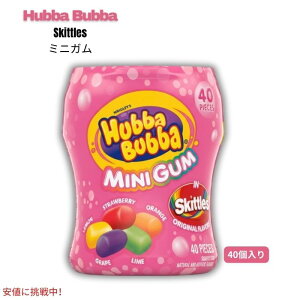 Hubba Bubba �n�o�o�o �~�j �X�L�b�g���Y���� �o�u���K�� [�������A�X�g���x���[�A�I�����W�A�O���[�v�A���C��] 40������ Minis Skittles Flavored Bubble Gum