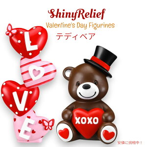 VCj[[t ShinyRelief o^Cf[ tBMA  efBxA 2Zbg u CeA Valentine's Day Figurines Teddy Bear #0596