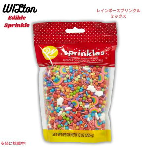 Wilton EBg C{[XvN~bNX 10 oz َq gbsO 肨َqp Rainbow Sprinkles Mix 285g