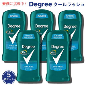 �y5�Z�b�g�zDegree Deodorant Cool Rush 2.7oz / �f�B�O���[ �����Y �f�I�h�����g �h���C�v���e�N�V���� [�N�[�����b�V��] 76g