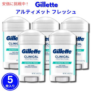 �y5�Z�b�g�zGillette �W���b�g �N���j�J�� �\�t�g �\���b�h �A���e�B���b�g �t���b�V�� �f�I�h�����g 73g Ultimate Fresh Deodorant 2.6oz