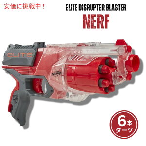 NERF i[t G[g fBXv^[ uX^[ 6A]h XA NAbh Elite Disrupter Blaster 6-Dart Rotating Drum Translucent Red