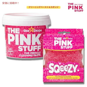 �s���N�X�^�b�t The Pink Stuff �N���[�j���O�y�[�X�g (0.5oz x 2) �� �X�N�C�[�W�[ (�X�|���W) x1 �Z�b�g Cleaning Paste & SQeeZY Scrubber Sponge
