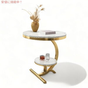 �����嗝�΃\�t�@�T�C�h�e�[�u�� BINZHI Luxury Marble Sofa Side Table Corner