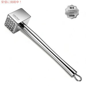 Meat Tenderizer ~[ge_CU[  XeXX`[ GXONE Stainless Steel Heavy Sturdy Meat Mallet
