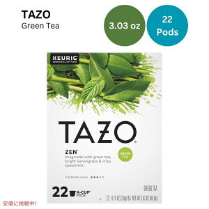 TAZO �^�] K�J�b�v �O���[���e�B�[ �[�� 22�� �Β� �n�[�u�e�B�[ Keurig k-cups Green Tea Zen 22 Pods