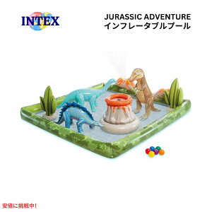 INTEX CebNX qp Ct^u v[ WVbNAhx`[ XvbVt Jurassic Adventure Inflatable Kiddie Pool