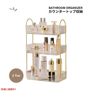 oX[ [bN JE^[ ϕi  I[KiCU[ JE^[[ 3i NA Bathroom Counter Organizer Countertop Storage 3 Tier Clear