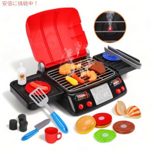 AugToy AEOgC Lb`vCZbg o[xL[ O V LbY AJȂ Kids Play Food Grill with Pretend Smoke Sound Light