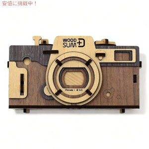 �E�b�h�T�� 3D�p�Y�� �s���z�[���J���� ���g�� �ؐ� ���̃p�Y�� �g�ݗ��Ď��J���� WOODSUM Pinhole Camera Retro Wooden 3D Puzzle
