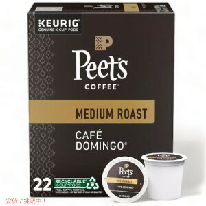 �L���[���O K�J�b�v �s�[�c�R�[�q�[ �J�t�F�h�~���S 22�� / Keurig K-Cup Pods Peet's Cafe Domingo Medium Roast Coffee 22ct