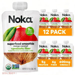 mJ X[p[t[h X[W[ pE` }S[ RRibc 120g 12Zbg / Noka Superfood Fruit Smoothie Pouches Mango Coconut 4.22oz 12ct