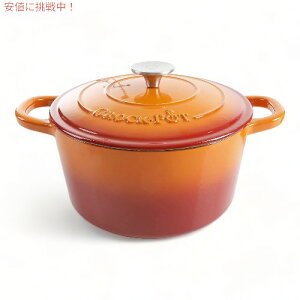 �N���b�N�|�b�g Crock-Pot �A�[�e�B�U�� ���E���h �G�i���� �L���X�g�A�C���� �_�b�`�I�[�u�� 4.7L [�T���Z�b�g�I�����W] Artisan Round Cast Iron Dutch Oven