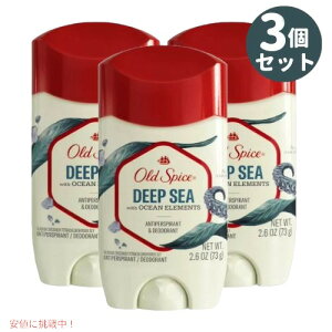 �y3�Z�b�g�z �I�[���h�X�p�C�X���f�B�[�v�V�[ 73g Old Spice Deep Sea Invisible Solid Deodorant 2.6oz