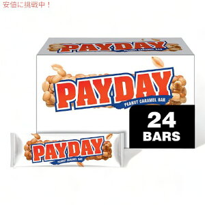 Payday �y�C�f�C �s�[�i�b�c�L���������o�[ �t���T�C�Y 24���� �΂�܂� �܂Ƃߔ��� �A�����J���X�i�b�N �o���N �V�F�A Peanut Caramel Candy (24 ct.)