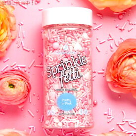 Sweets Indeed スイーツインディード 食用スプリンクルミックス プリティインピンク 170g バレンタイン 手作りお菓子 Edible Sprinkle Mix Pretty in Pink 6oz