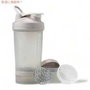 BlenderBottle �u�����_�[�{�g�� �V�F�[�J�[�{�g�� �X�g���[�W�t�� �v���X�^�b�N�V�X�e�� 650ml [�X���[�N�O���[] C04757 ProStak System 22oz Smoke Grey