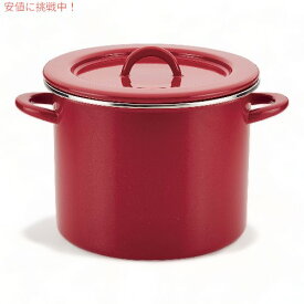 レイチェルレイ Rachael Ray 蓋付き スチール製 クリエイト デリシャス ストックポット 11L [レッド] Create Delicious Stock Pot with Lid 12Qt Shimmer Red