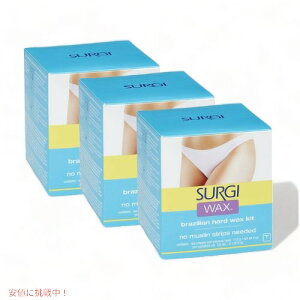 3�Z�b�g SURGI �u���W���A�����b�N�X�L�b�g �r�L�j���C���p�@SURGI WAX BRAZILIAN WAXING KIT FOR PRIVATE PARTS