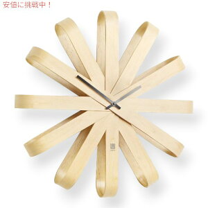 Umbra {Ebh ^ _Ǌ|v EH[NbN [i`] dr  Ribbonwood Large Modern Wall Clock Natural