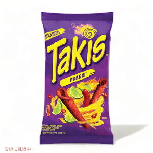 Takis ^LX Tortilla Chips geB[ `bvX Hot Chili Pepper and Lime 9.9oz zbg`ybp[C