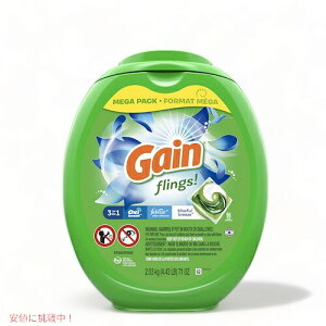 Gain Flings �Q�C�� �t�����O�X ������ �W�F���{�[�� [�u���X�t���u���[�Y] �I�L�V���t�@�u���[�Y 96���� Blissful Breeze Scent 96ct Laundry Detergent Pacs �ߗޗp���