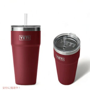 ������J���[��YETI Rambler 26oz Stackable Cup With Straw Llid HARVEST RED / �C�G�e�B �����u���[ 26oz(769ml)�X�^�b�J�u���J�b�v �X�g���[�t�t�^
