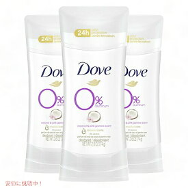 [3個] ダヴ Dove デオドラントスティック ココナッツ＆ピンクジャスミン 2.6oz Deodorant Stick Coconut & Pink Jasmine 74g